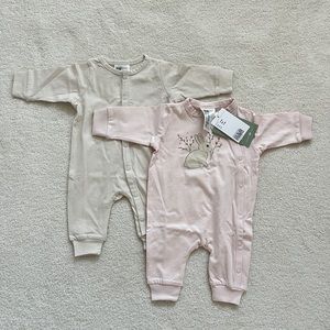 Preemie H&M Button Rompers